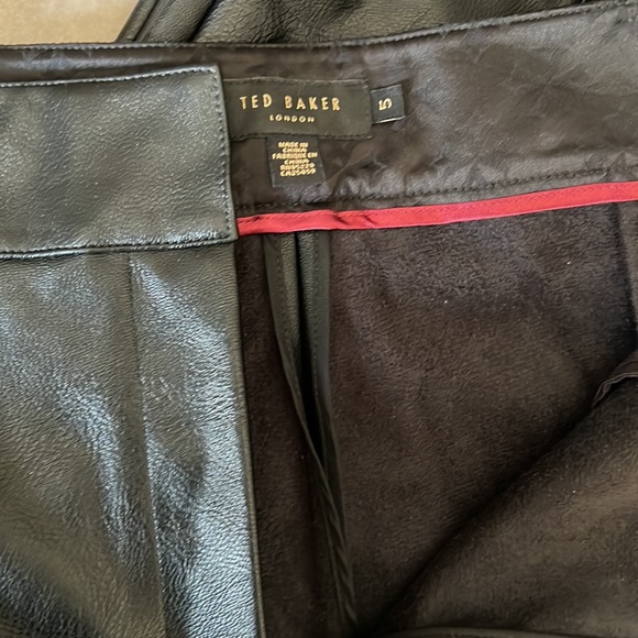Ted Baker London Faux leather trousers pants Size 5 or US 12 - Picture 5 of 10